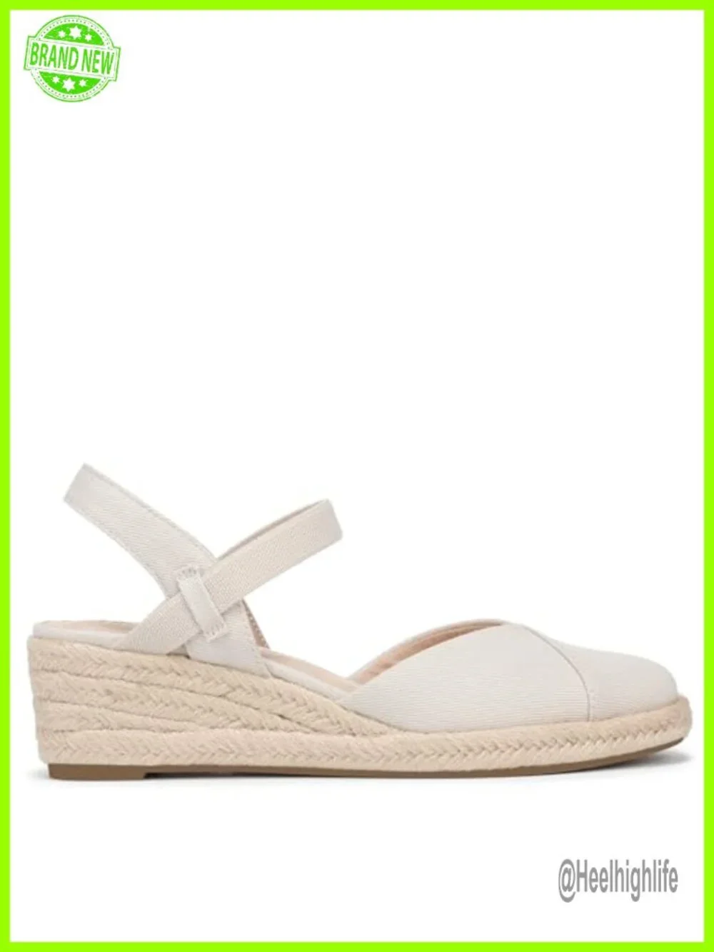 LifeStride Pilar Espadrille Wedge Sandals Fabric Upper Slip On Comfort Shoes